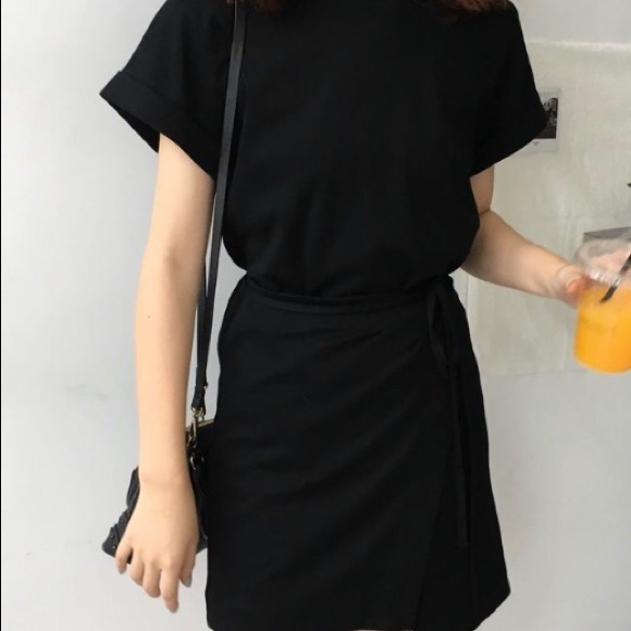 Tie sash tee shirt dress - Picture 6 of 6